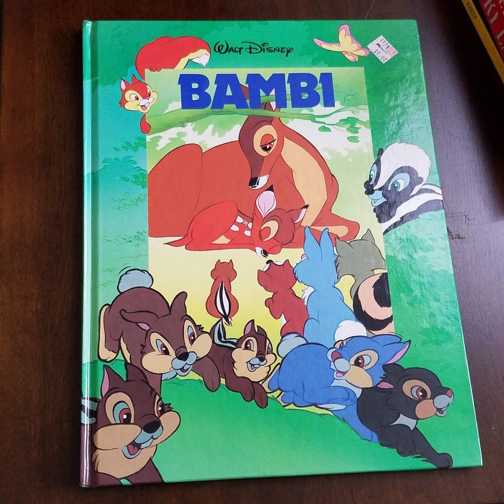 Walt Disney Bambi hardback book vintage 80s